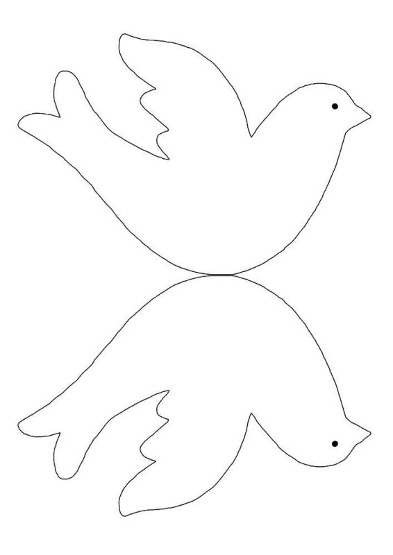 Птички шаблоны для вырезания