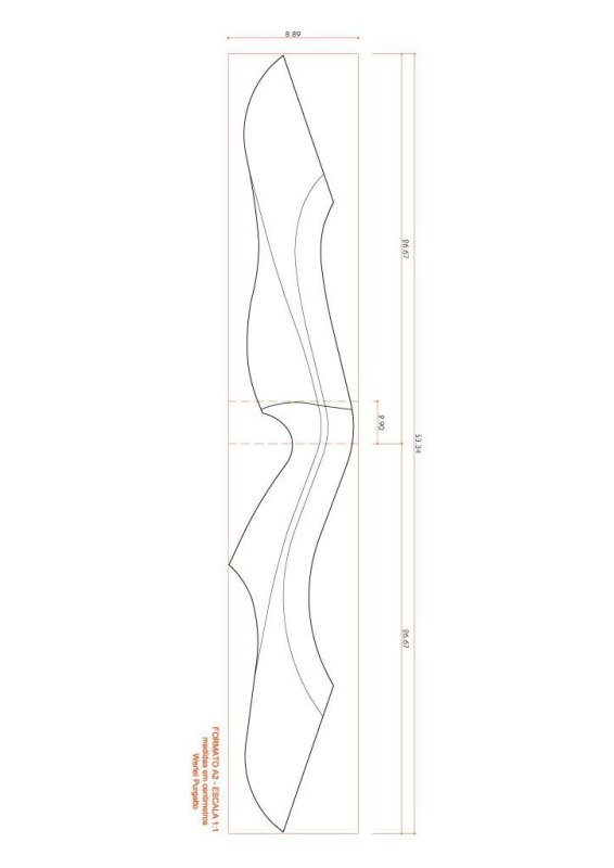 Чертеж ручки лука Samick Polaris