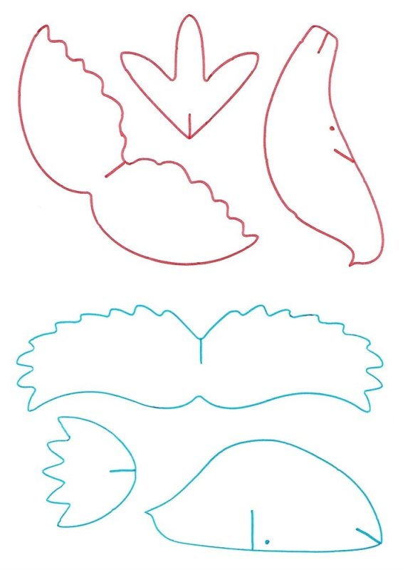 Трафареты для объемной птицы