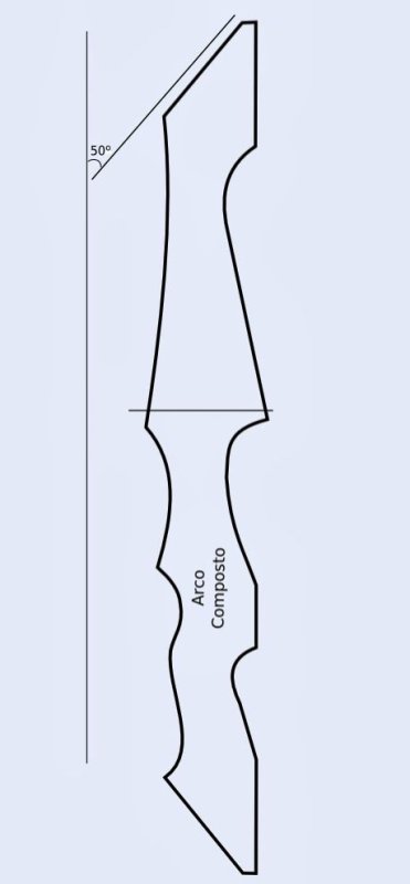 Рукоять для лука чертеж Размеры