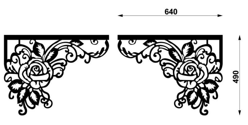 Ажурные ламбрекены трафареты