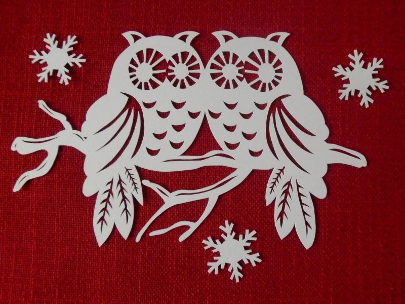 Ажурное вырезание новый год