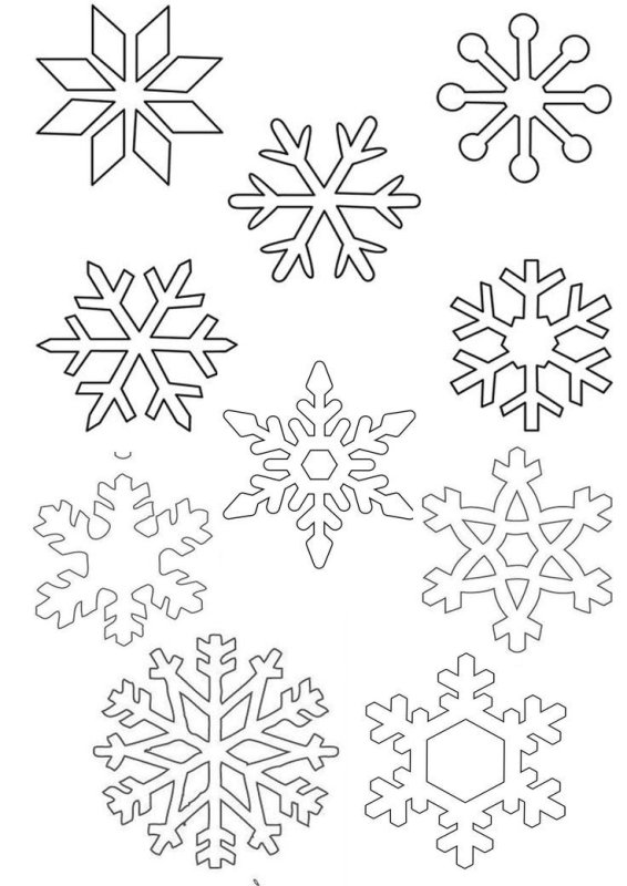 Трафарет «снежинки»