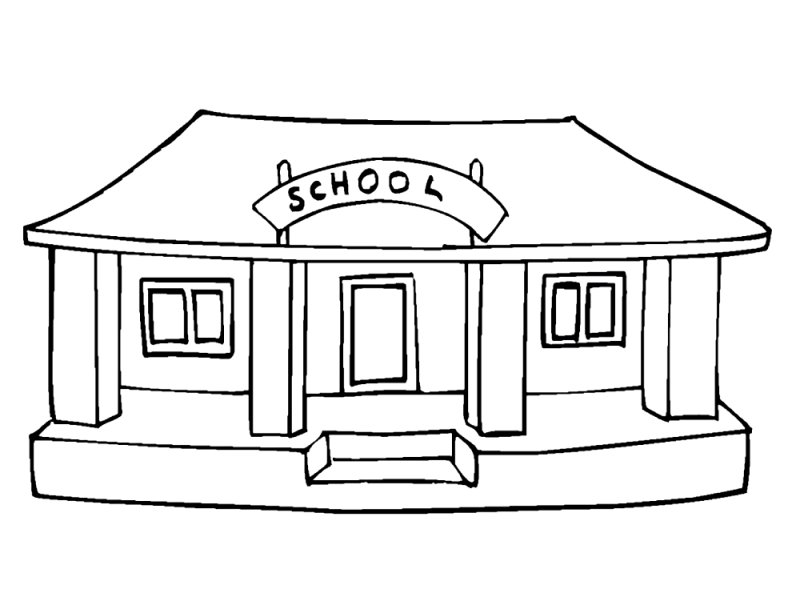 Школа раскраска для детей