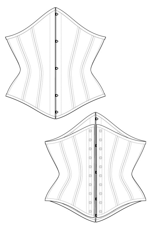 Корсет подгрудный схема