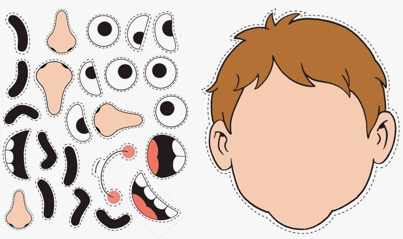 Части лица для аппликации