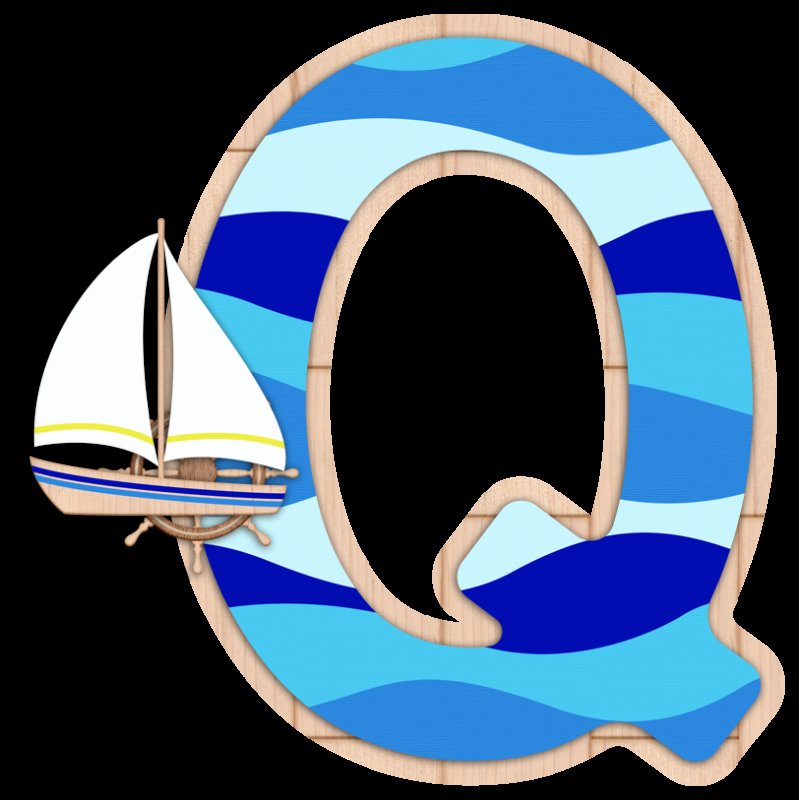 Буквы русского алфавита в морском стиле