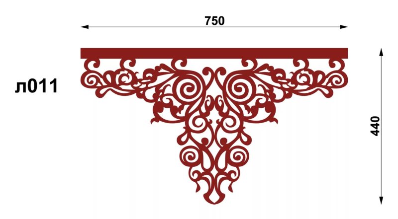 Ажурный ламбрекен лекало