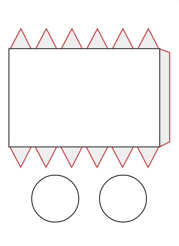 Цилиндр развертка для склеивания а4