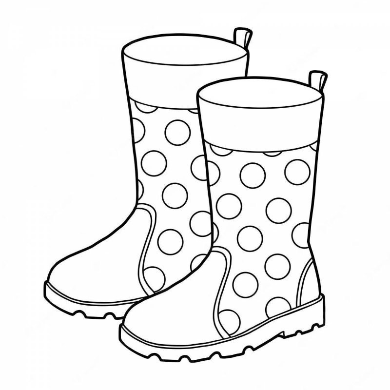 Резиновые сапоги раскраска