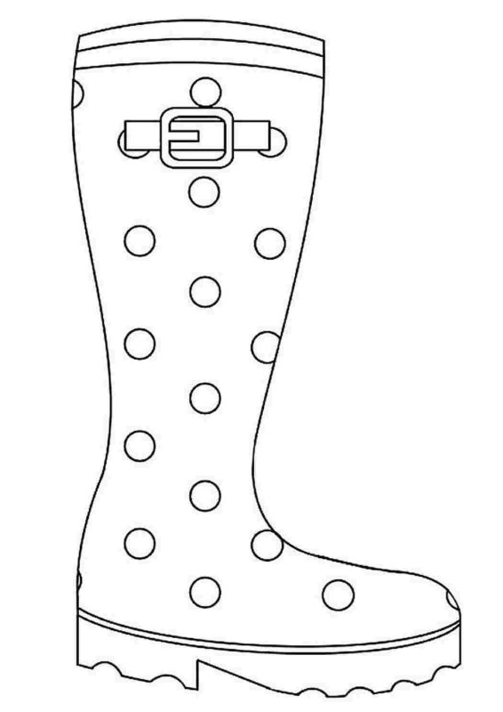 Раскраска сапоги резиновые для детей