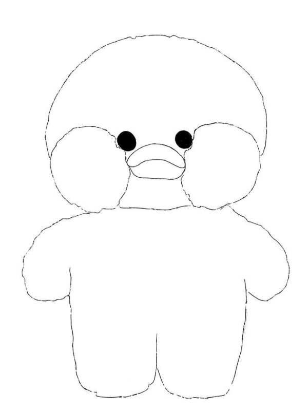 Уточка ла ла фан раскраска