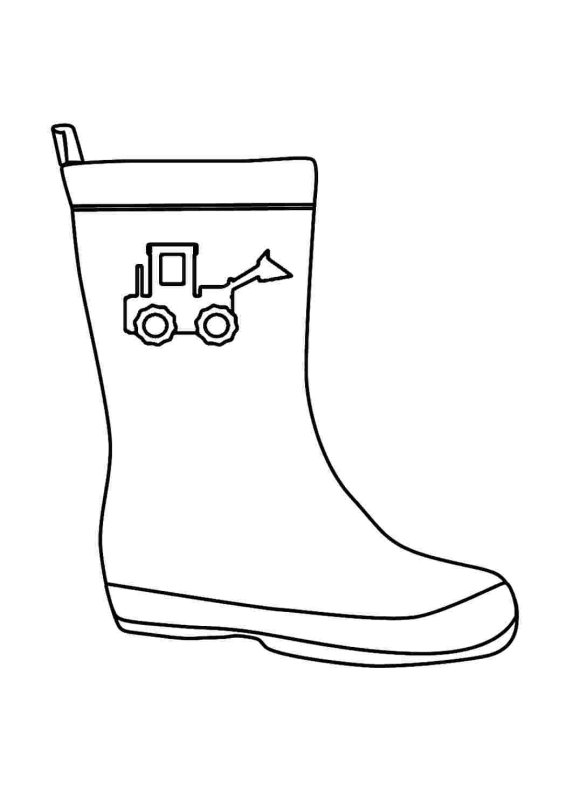 Сапоги раскраска для малышей