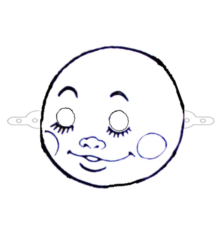 Колобок трафарет