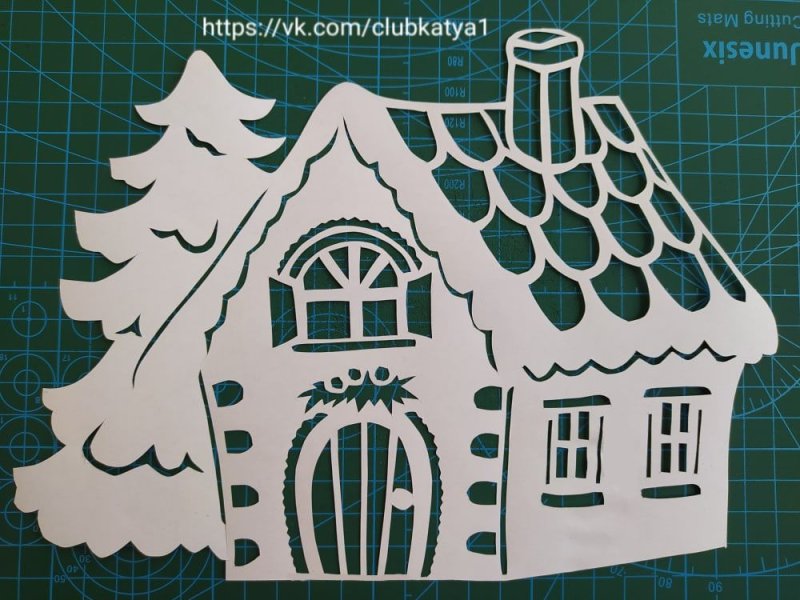 Вытынанки домики на окна