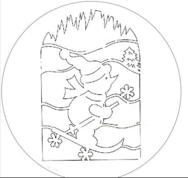 Витражи на окна новый год