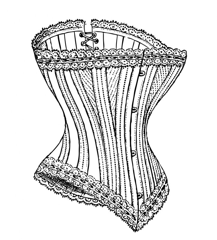 Трафарет корсета