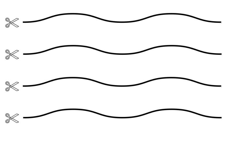 Полоски для вырезания детям