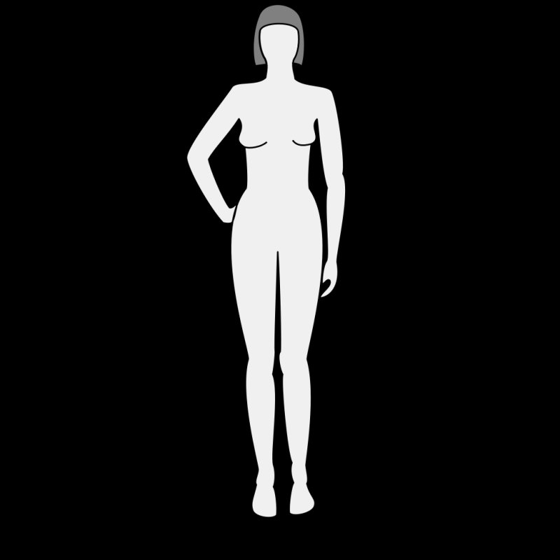 Трафарет женской фигуры