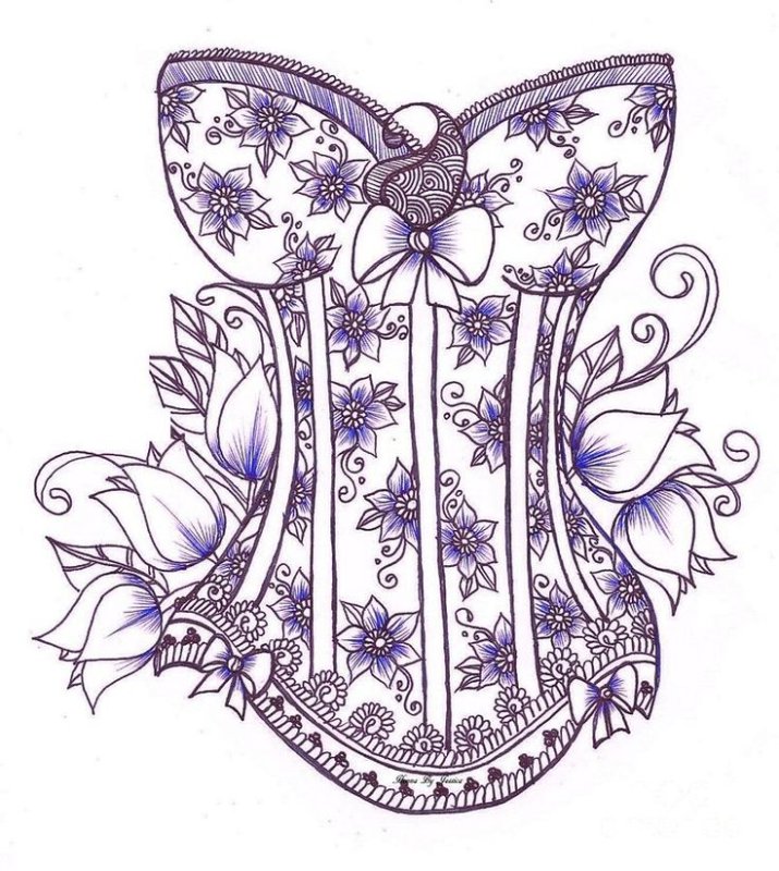 Корсет женский эскиз