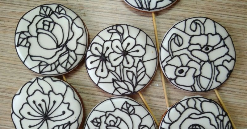 Пряник витражная роспись