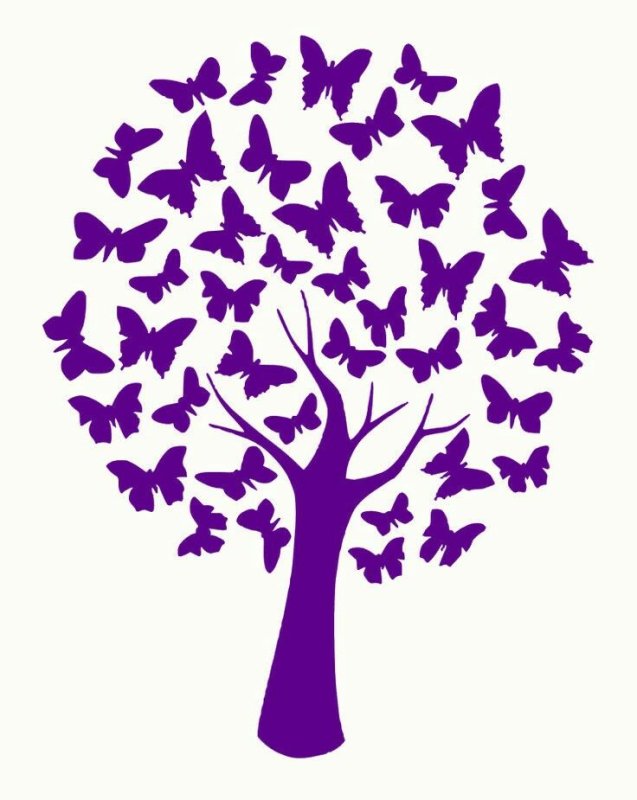 Дерево с бабочками