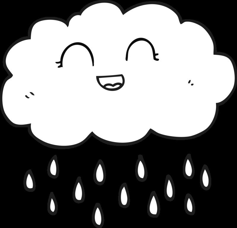 Облако раскраска для детей