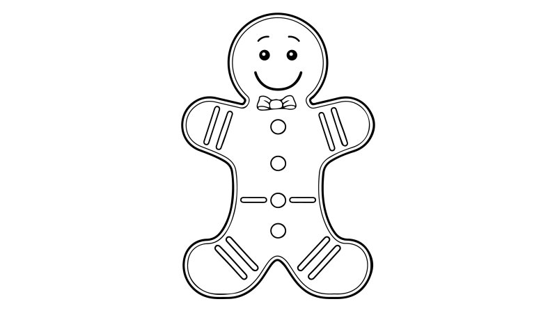 Пряник раскраска для детей