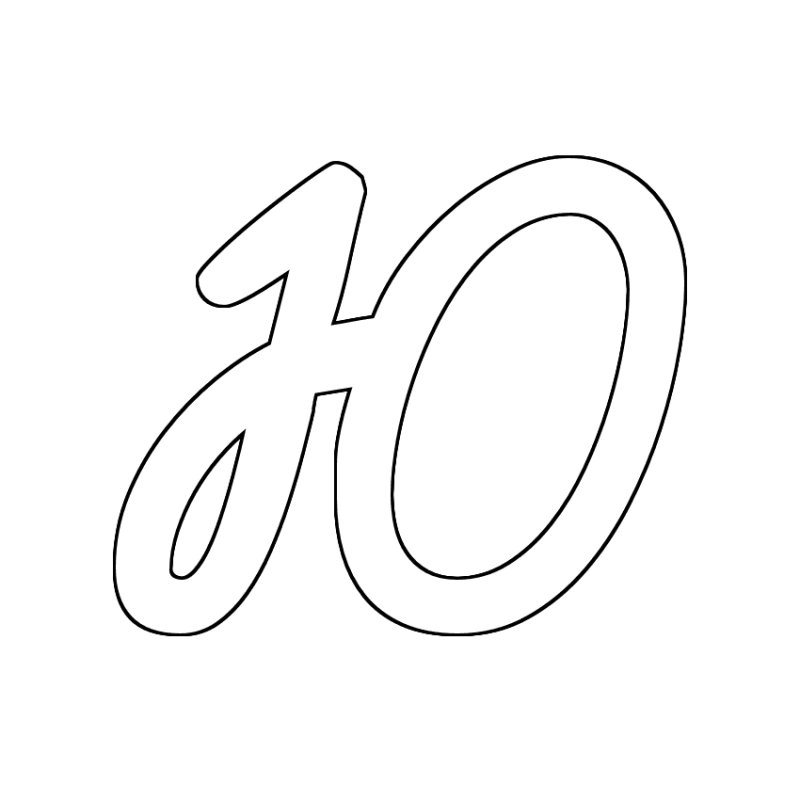 Буква ю контур