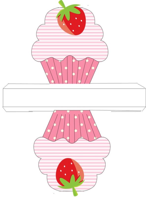 Коробка для кексов развертка