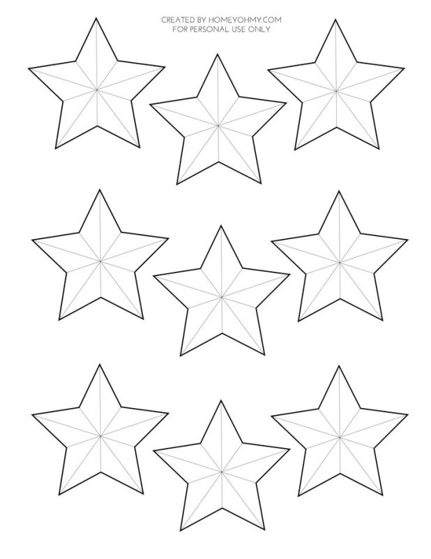 Звезда шаблон для вырезания