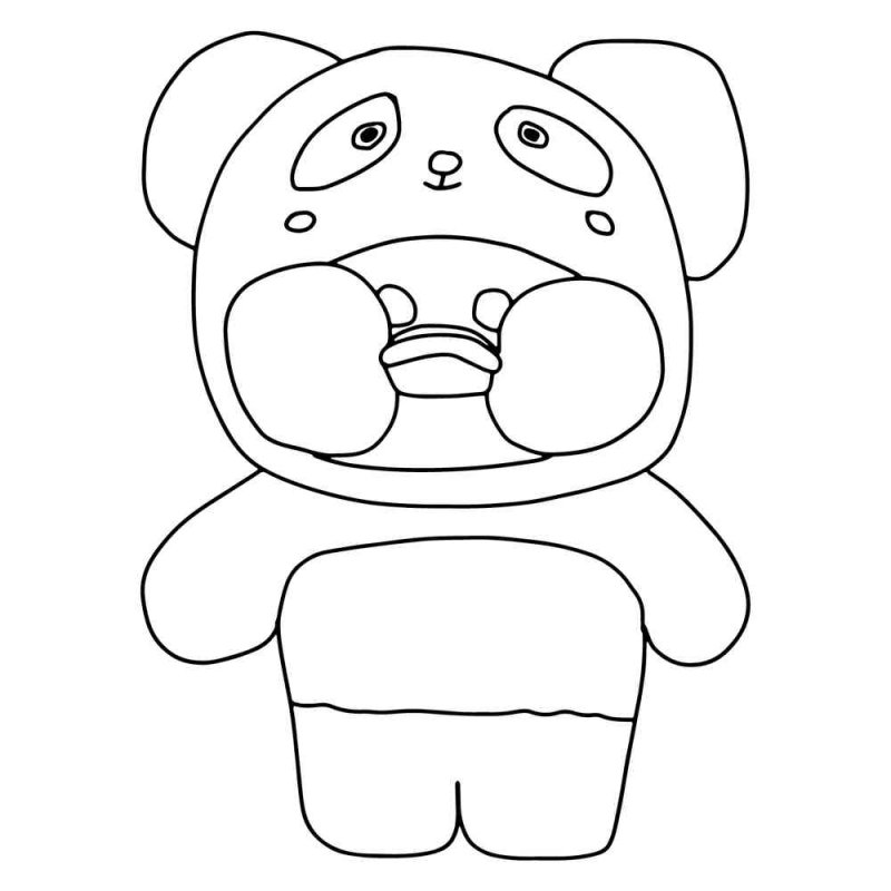 Уточка Лала фан фан раскраска