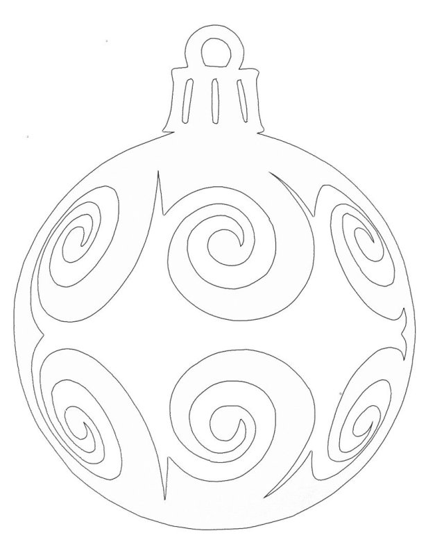 Новогодние шары трафарет