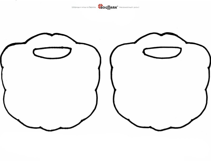 Трафарет Деда с бородой