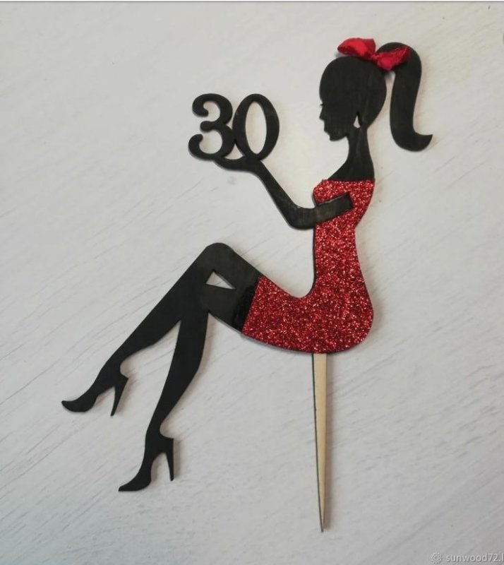 Торт с девушкой Топпер