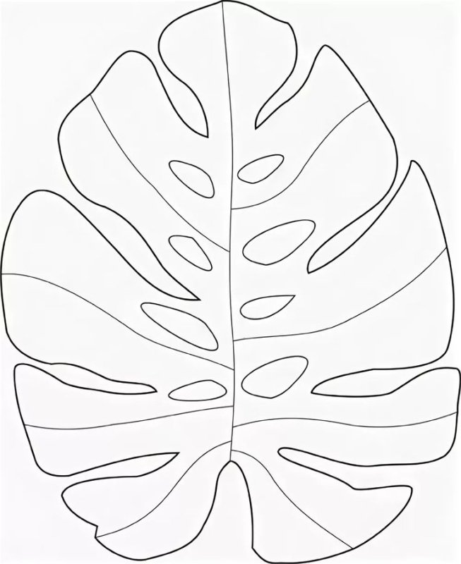 Лист монстеры для вырезания