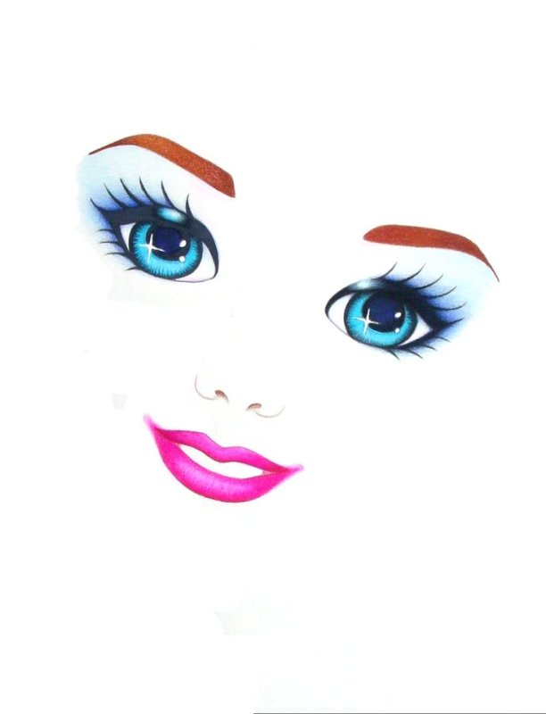 Личико красивое мультяшное