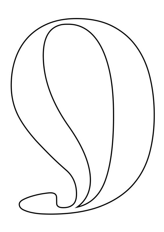 Трафарет букв для вырезания