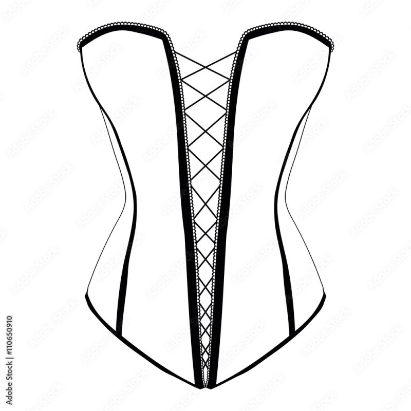 Трафарет для пошива корсета