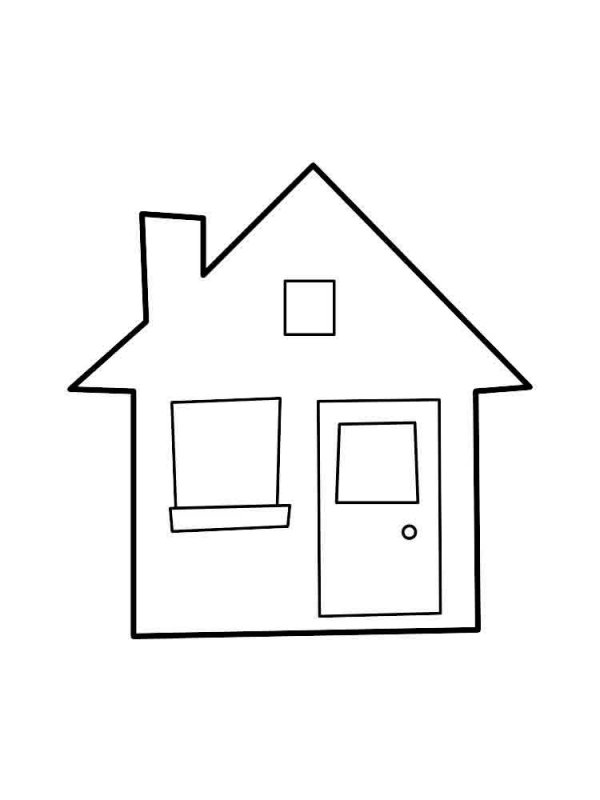 Домик раскраска для детей