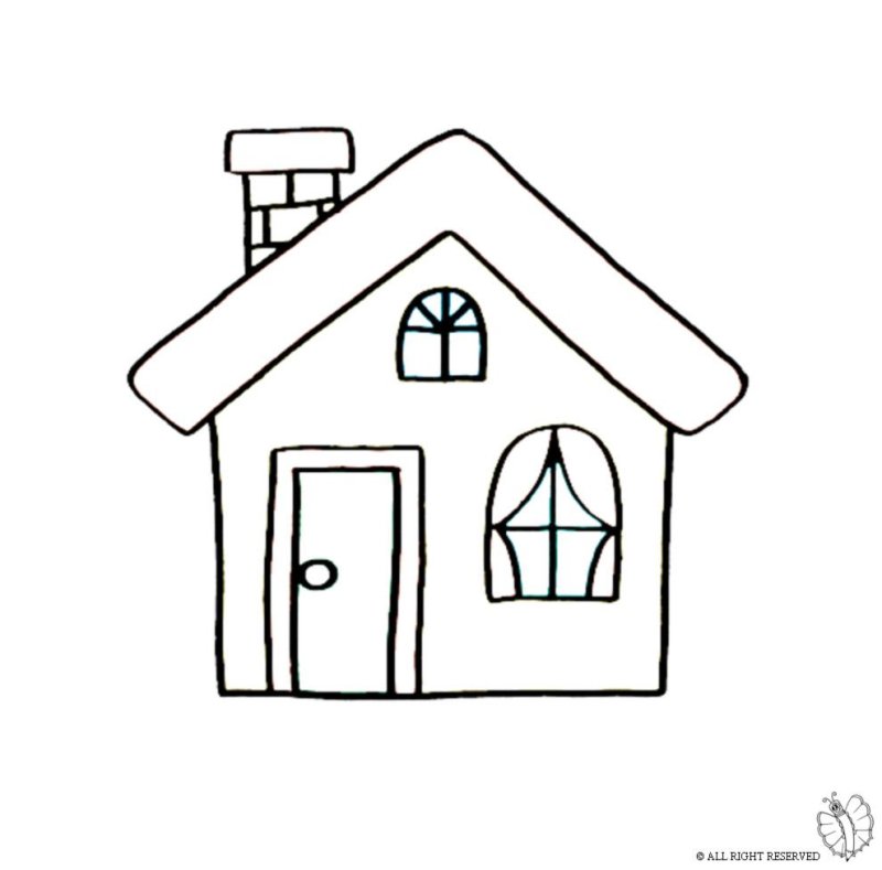 Домик трафарет