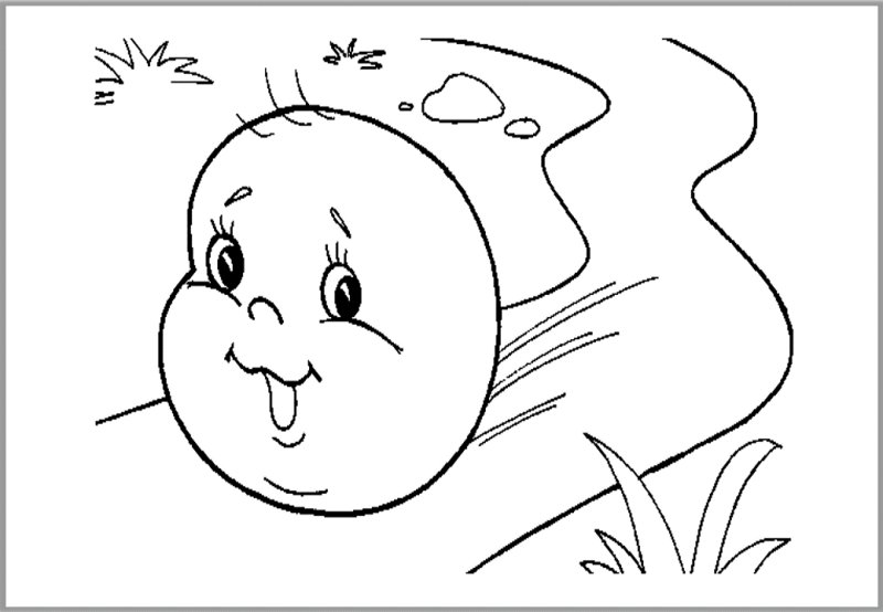 Лицо колобка шаблон