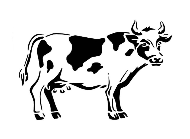 Трафареты Буренка