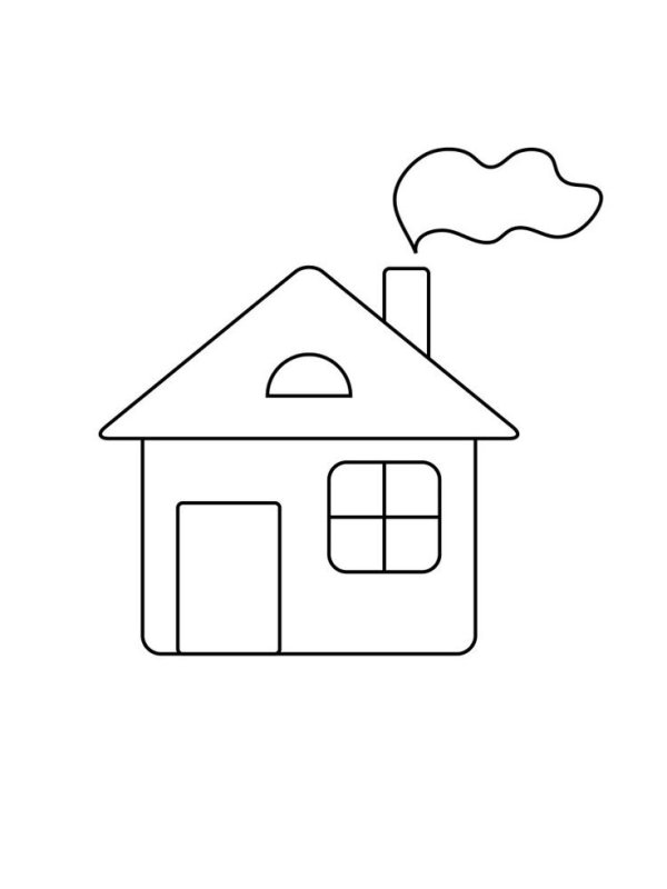 Раскраска. Домики