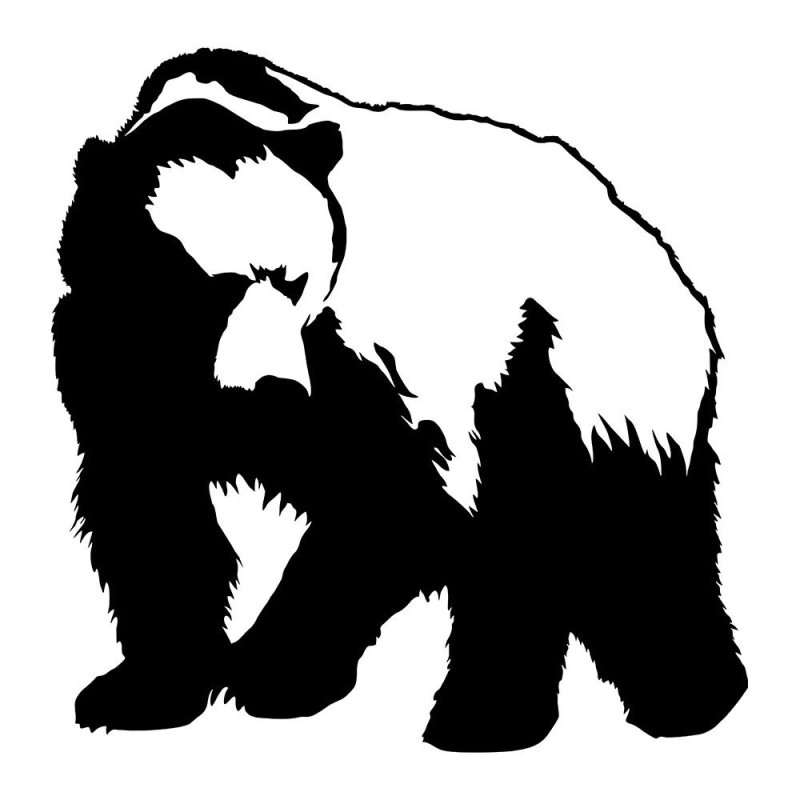 Трафарет медведя