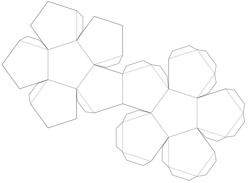 Развертки правильных многогранников додекаэдр