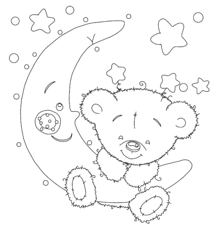 Раскраска. Медвежонок