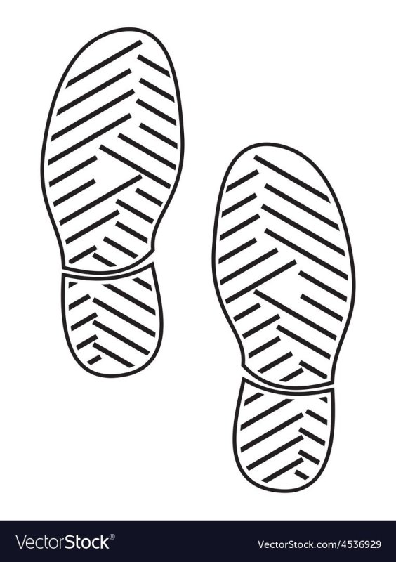 Следы человека в обуви