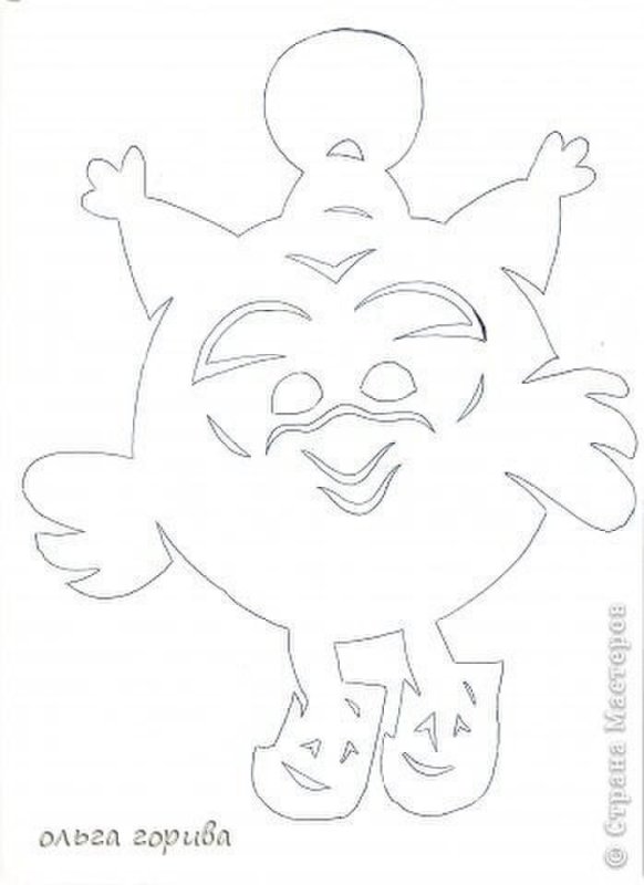 Смешарики на окно на новый год