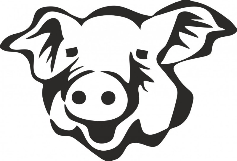 Стилизованная свинья